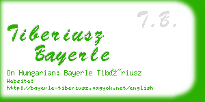 tiberiusz bayerle business card